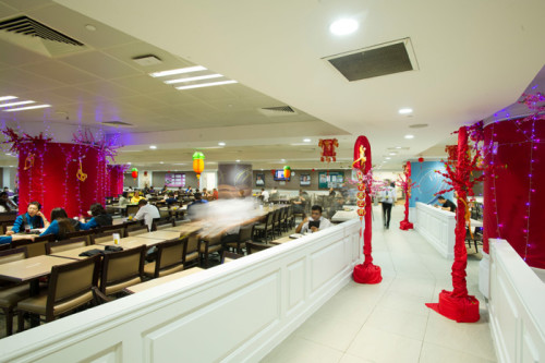 Decorating the dining room during festive occasions.