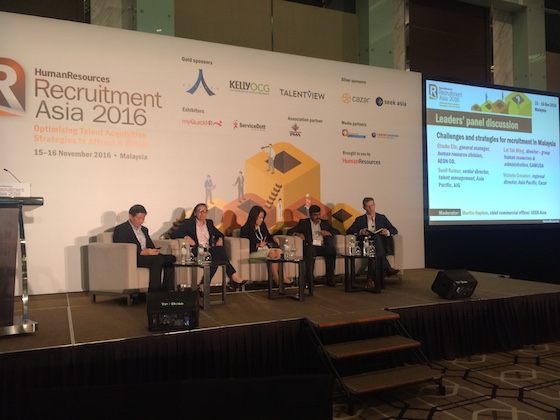 Leaders' Panel Discussion on recruitment strategies at Recruitment Asia 2016