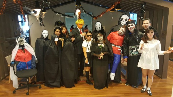 The HomeAway Asia Marketing team during the Halloween 2016 celebrations