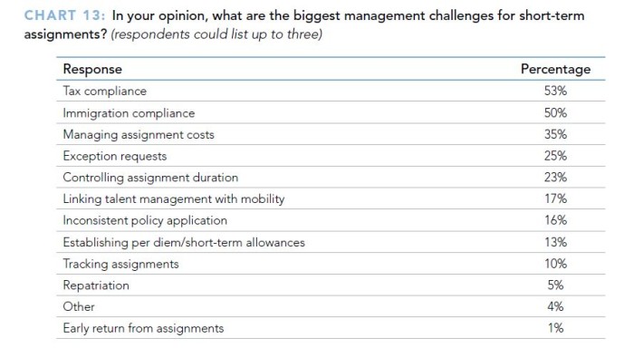 challenges from short term assignments