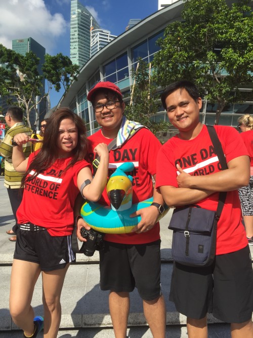 The Cotton On Group team gets ready together for Run World, a fun run initiative to raise money for children’s healthcare