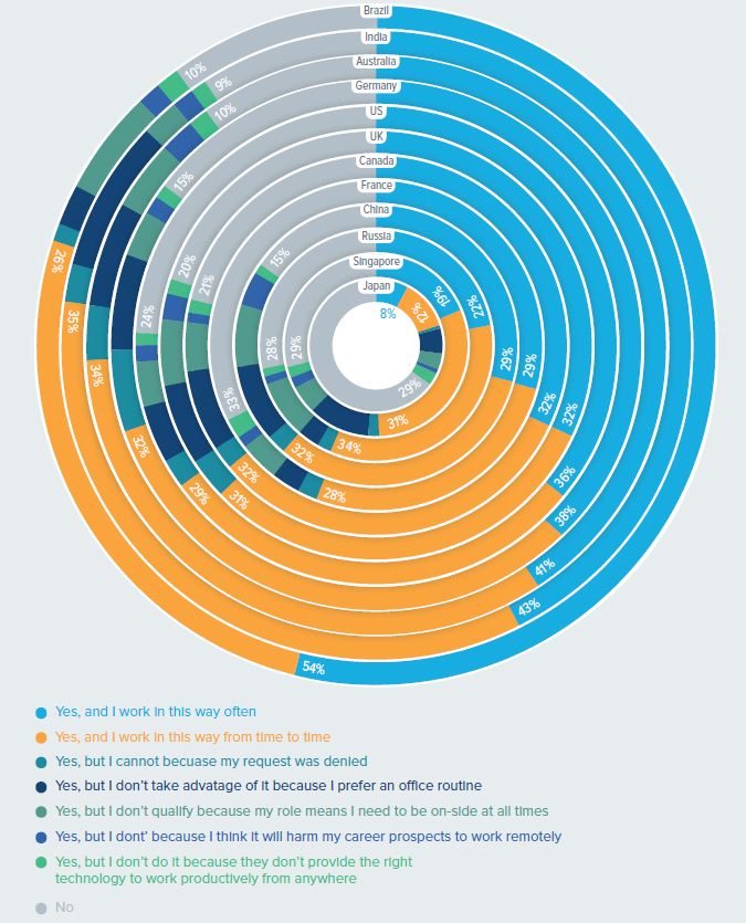 flexible working in 12 countries