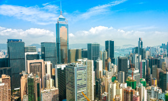 23553877 - panoramic view of hong kong skyline china