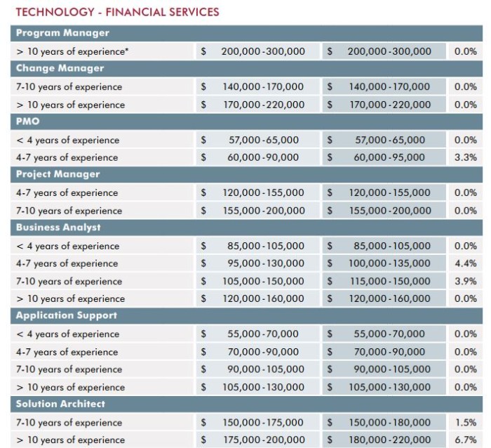 Programme managers financial services
